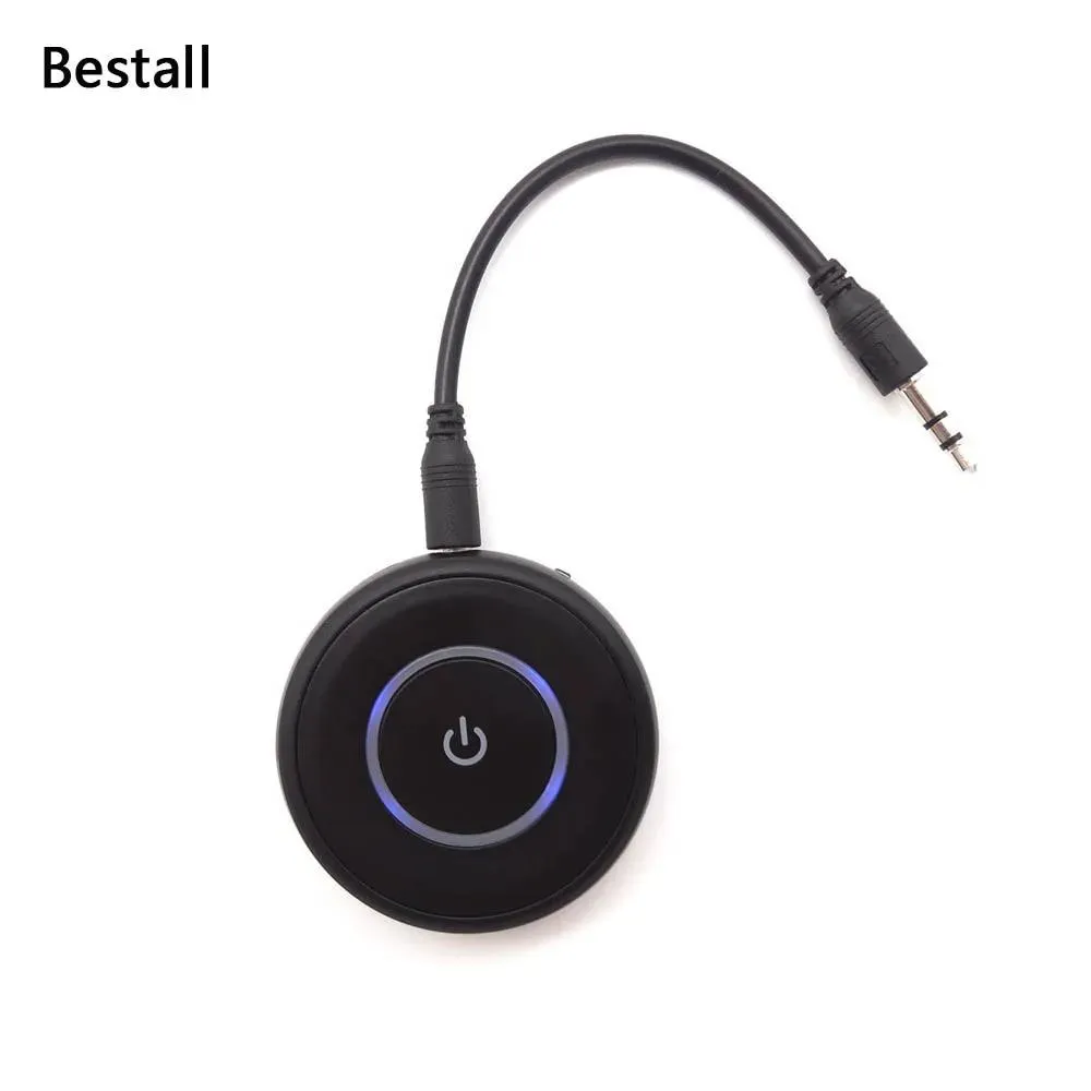 Connectors Bestall Bluetooth -sändare 4.1 och mottagarpar 2 på en gång trådlös bärbar Bluetooth -adapter till 3,5 mm ljudenheter och TV