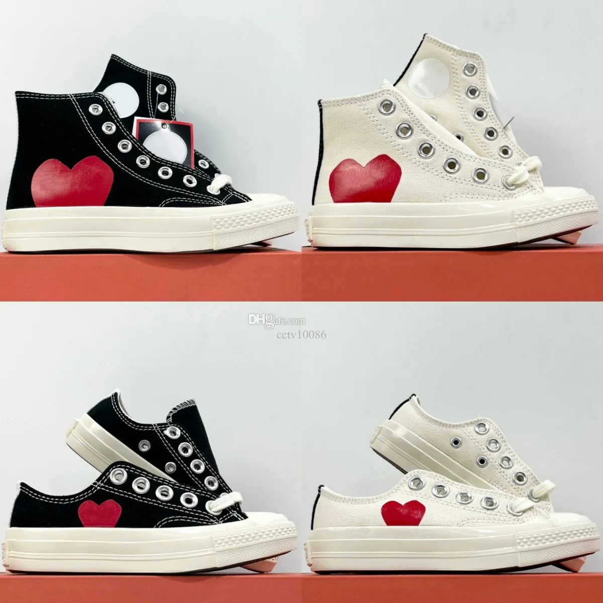 Scarpe per bambini anni '70 Plays Love Heart 70 Sneakers Canvas Low High Kids Eye Ragazzi Ragazze Designer di scarpe Kid Bambini Gioventù Arrampicata Casual Sneaker Scarpe da ginnastica sportive eur 24-35