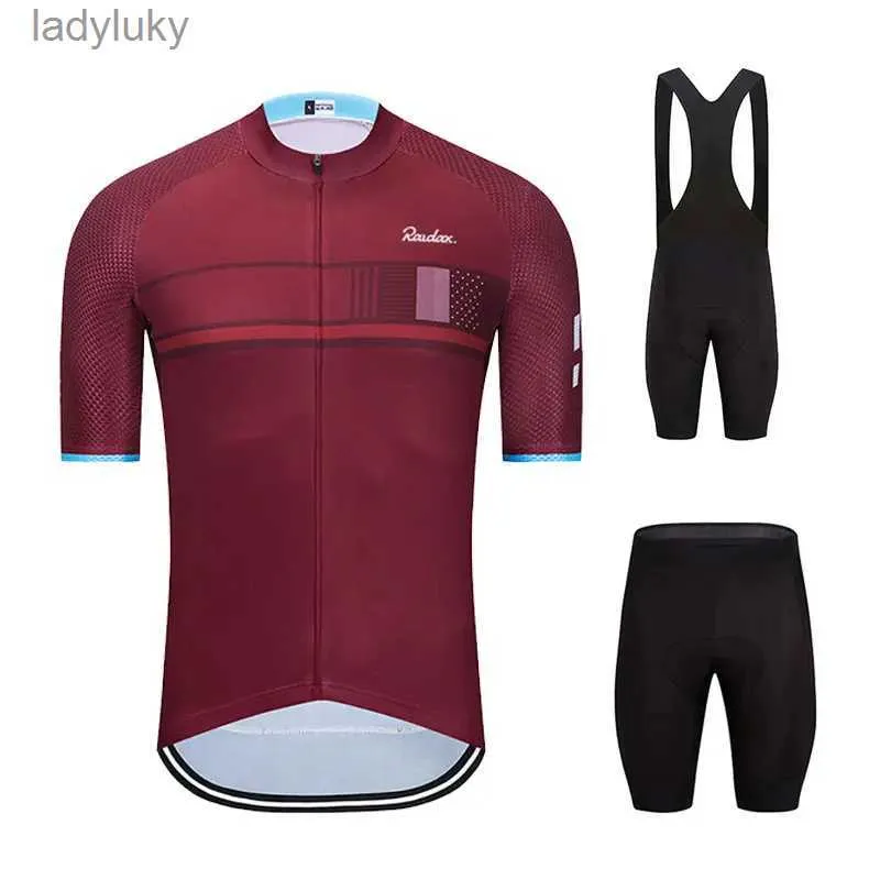 Conjuntos de camisa de ciclismo raudax equipe roupas de ciclismo dos homens verão manga curta conjunto ciclismo respirável triathlon mtb camisa ciclismo ropa ciclismo veranol240108