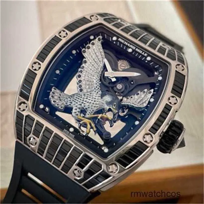 Męskie luksusowe zegarki Richardmill Automatyczne mechaniczne zegarek Richardmill RM5702 Eagle Spreading Wings Tourbillon Limited Edition Mens Leisure Sport W5CO