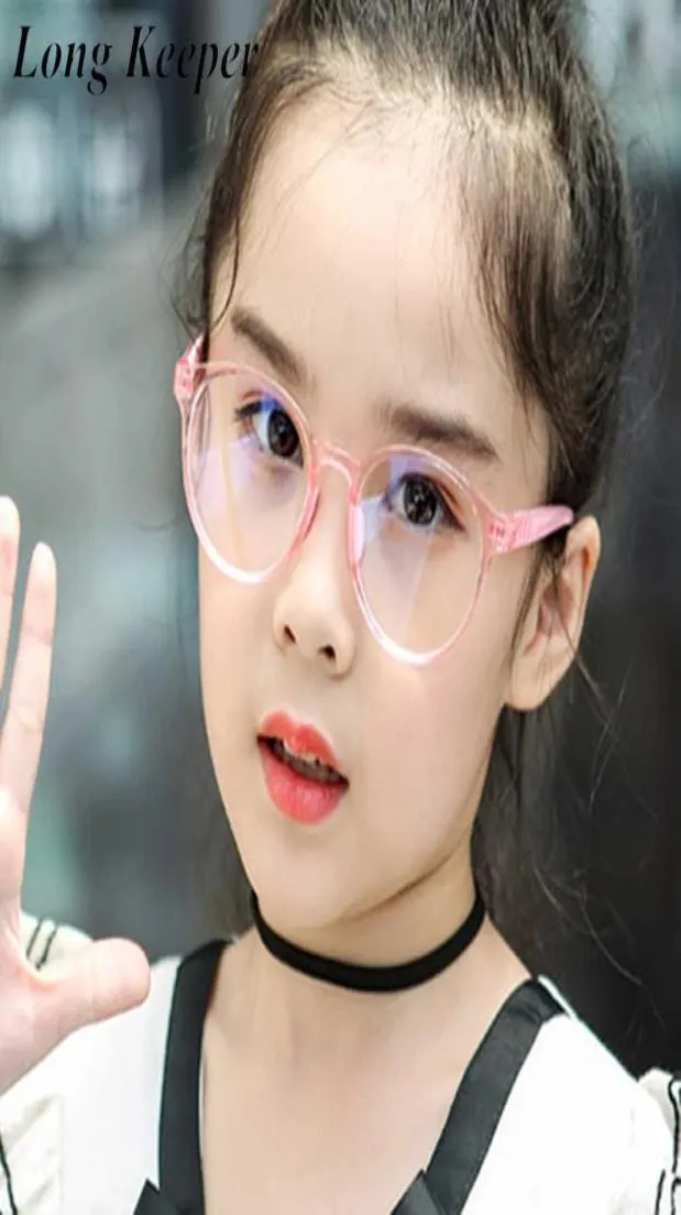 2020 New Anti Blue Light Glasses Kids Boys Girls Fashion Round Computer Transparent Eyeglasses Children Optical Frame Eyeware Y0834556001