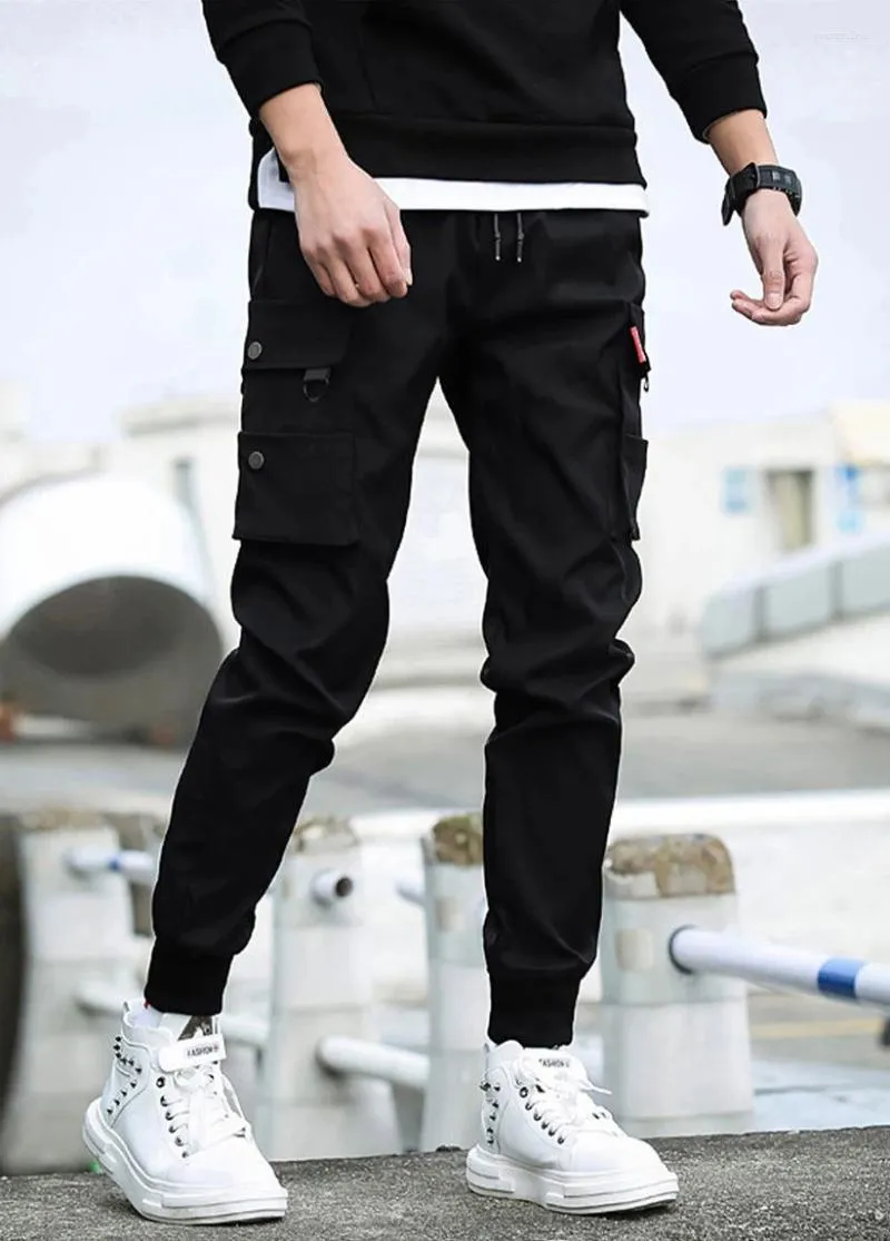 Pantaloni da uomo Abbigliamento da lavoro americano High Street con volant e bella gamba dritta casual