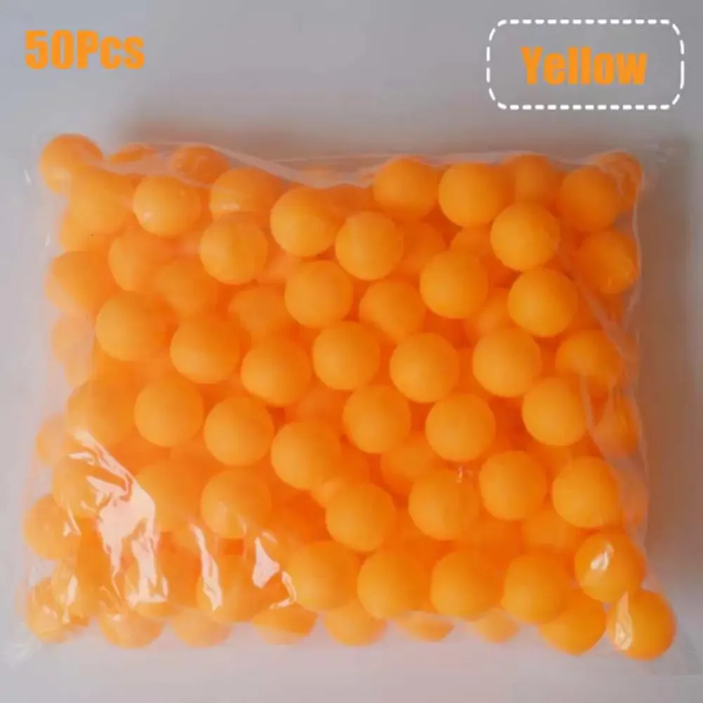 50PCSPACK 40mm Frosted Ping-Pong Ball Portable White Orange Rust Resistant Table Tennis Ball ABS Training Balls 240106