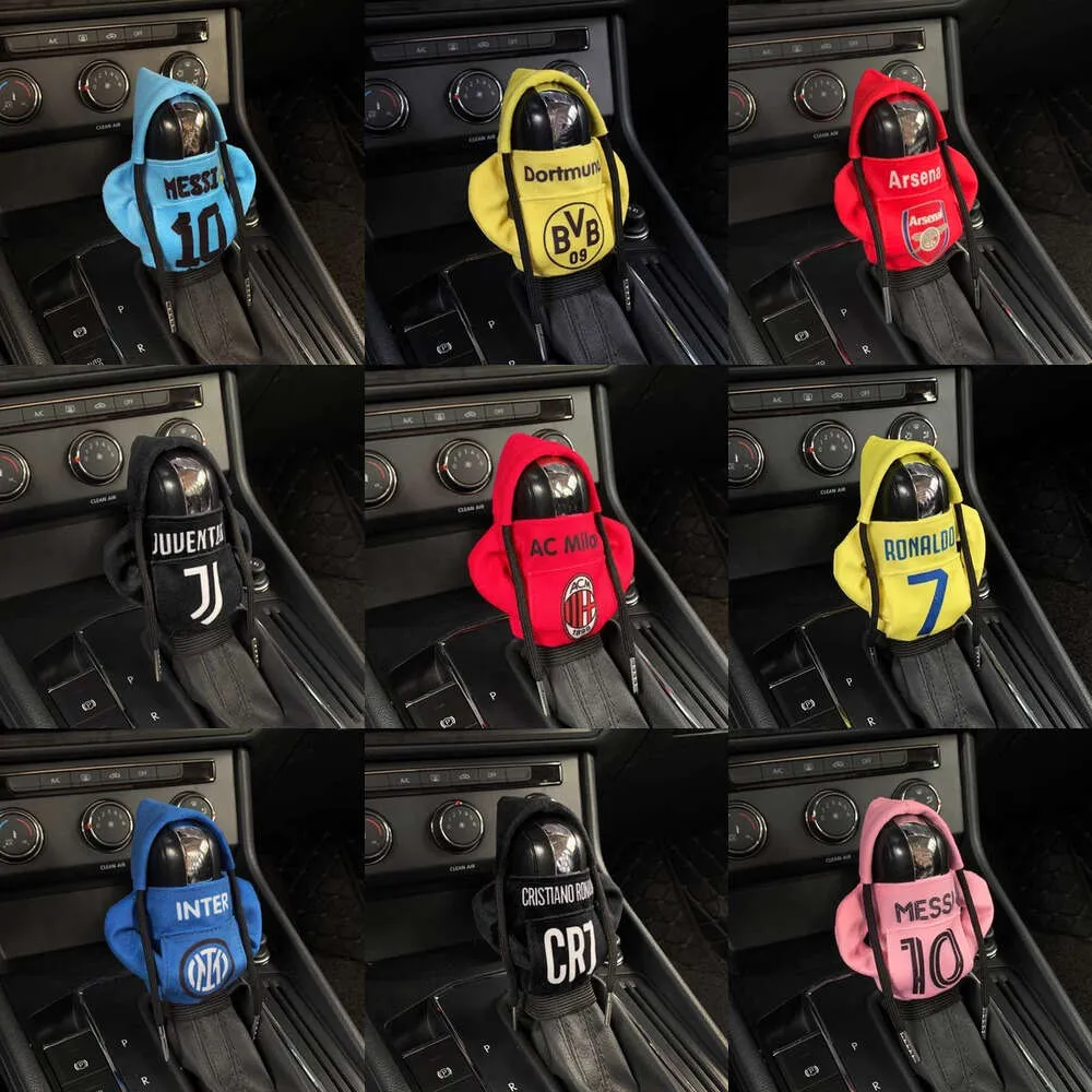 Jersey Number Car Gear to Set the Creative Fashion Sweater Gear Shift Protection Set Gear Set Football Fans Car Interior Decoration