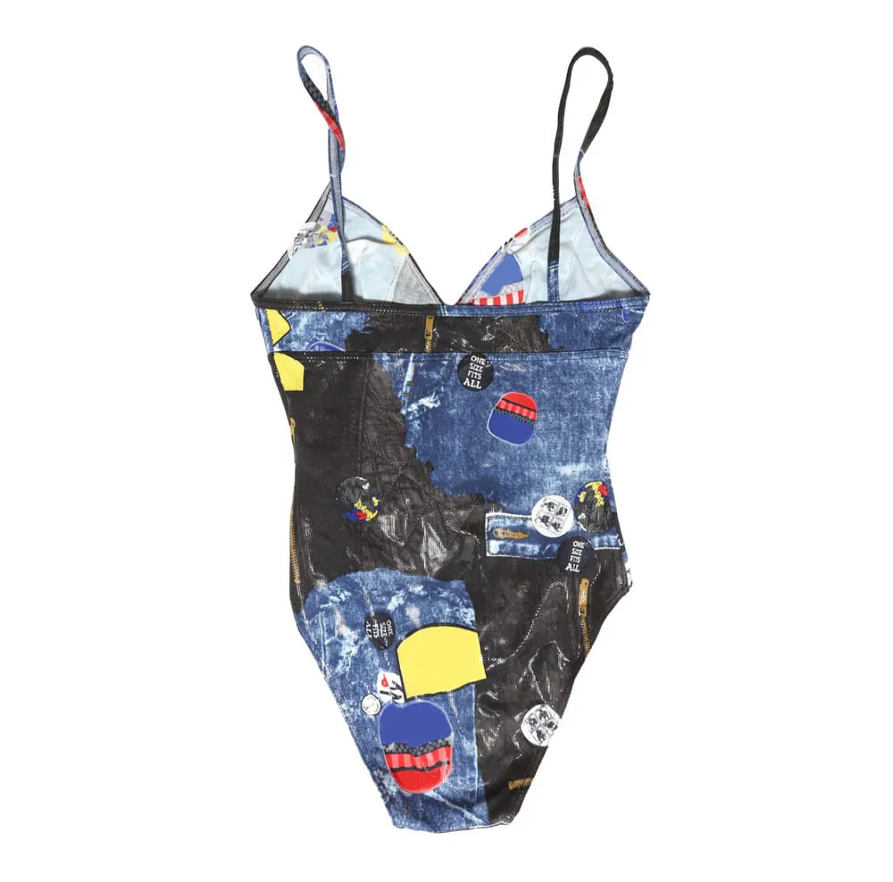 Denim Blue Print Printwear Designer Bikinis One Piece Swimsuits Fashion Monokini Sexy Bikini مجموعة نساء على الشاطئ