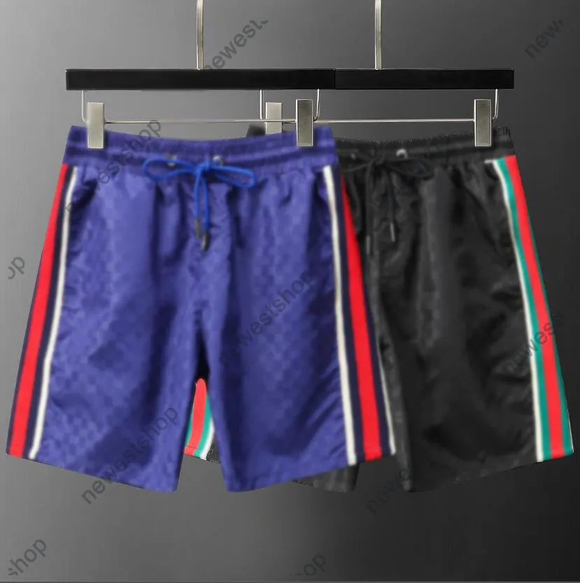 24SS Summer Designer luksusowe spodnie na plażowe spodnie na plażę Mężczyzn Drukuj krótki spodni swobodny bawełniany paski Patchwork Mesh Swimming Trunks Brodes