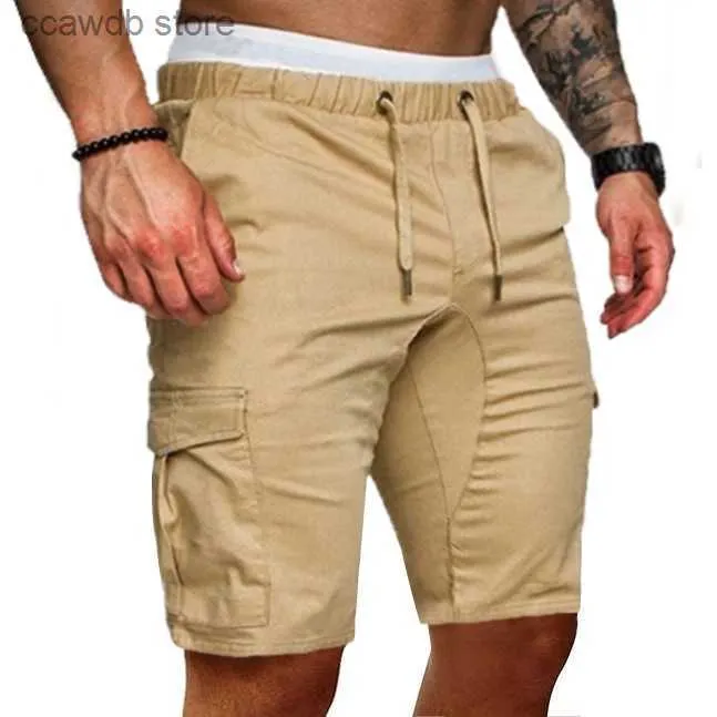 Pantalons pour hommes amples sangle décontractée shorts décontractés pantalons Cargo multi-poches pantalons décontractés pour jeunes T240108