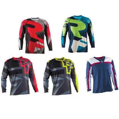 Camisetas masculinas terno de descida de velocidade terno de ciclismo de manga comprida topo de verão mountain bike off-road roupas de motocicleta terno de corrida