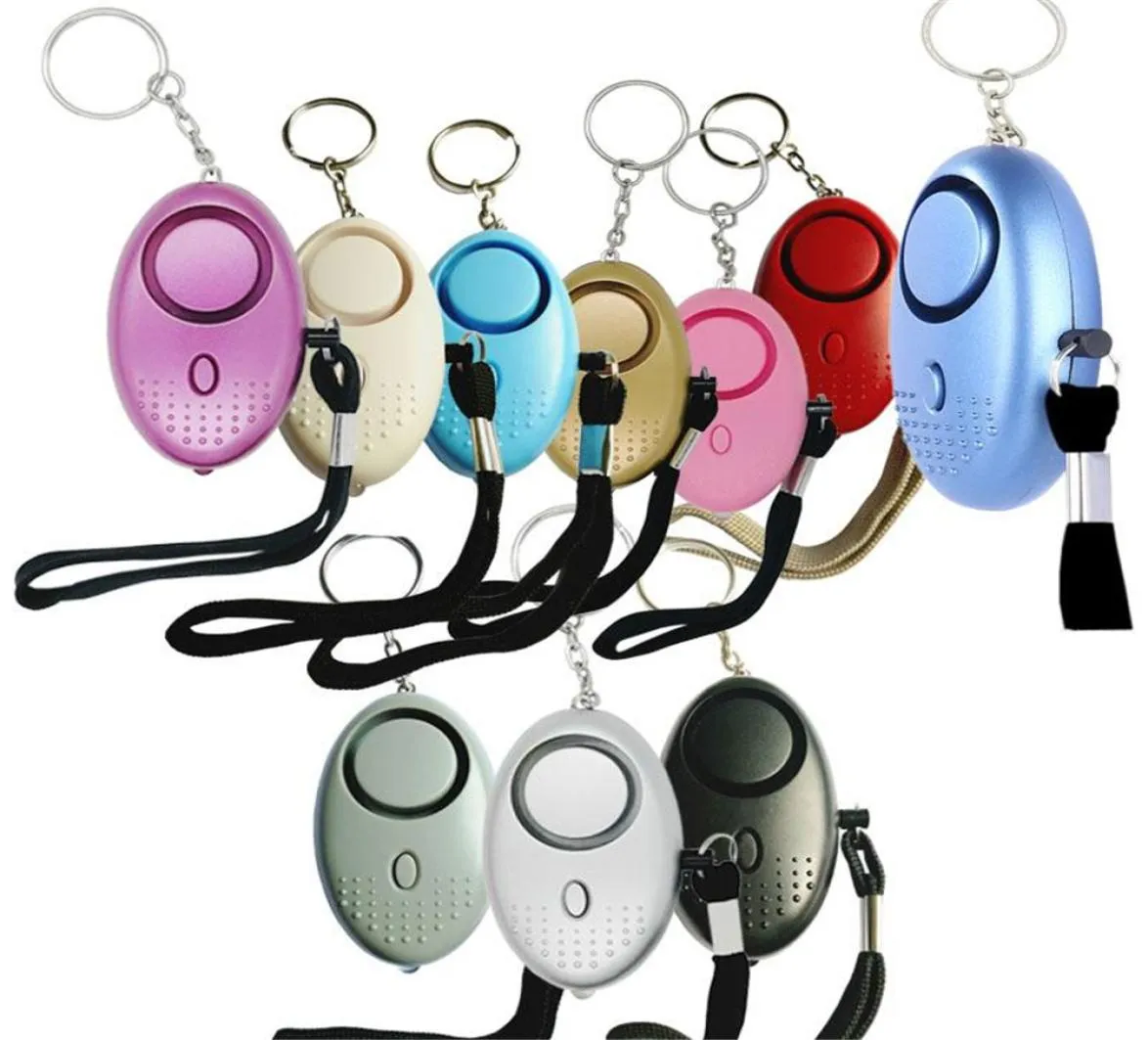 130dB äggform Självförsvar Alarm Girl Women Party Fing Security Protect Alert Personlig säkerhet Skrik Högt nyckelchain Alarm HOLES7257832