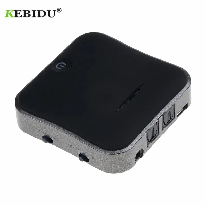 Anschlüsse Kebidu Bluetooth 5.0 Audiosender TV-Empfänger Sender Mini 3,5 mm kabelloser Audioadapter Digital optisch Toslink/SPDIF