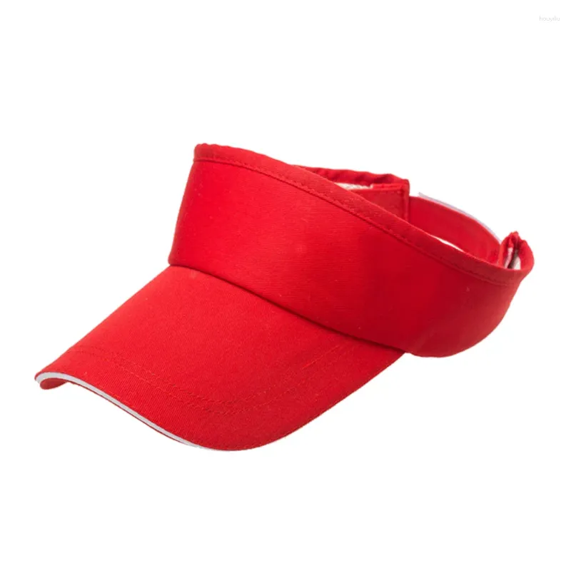 Cappellini da baseball Visiere parasole vuote Cappello sportivo regolabile per esercizi di viaggio(Rosso)