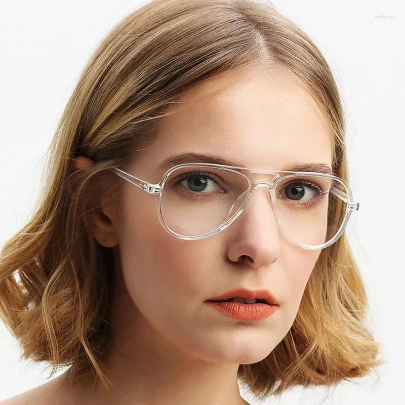 Zonnebril Pilot Blauw Licht Blokkeren Bril Vrouwen Brillen Frames Voor Mannen Computer Decoratieve Transparante Brillen Oculos De Grau