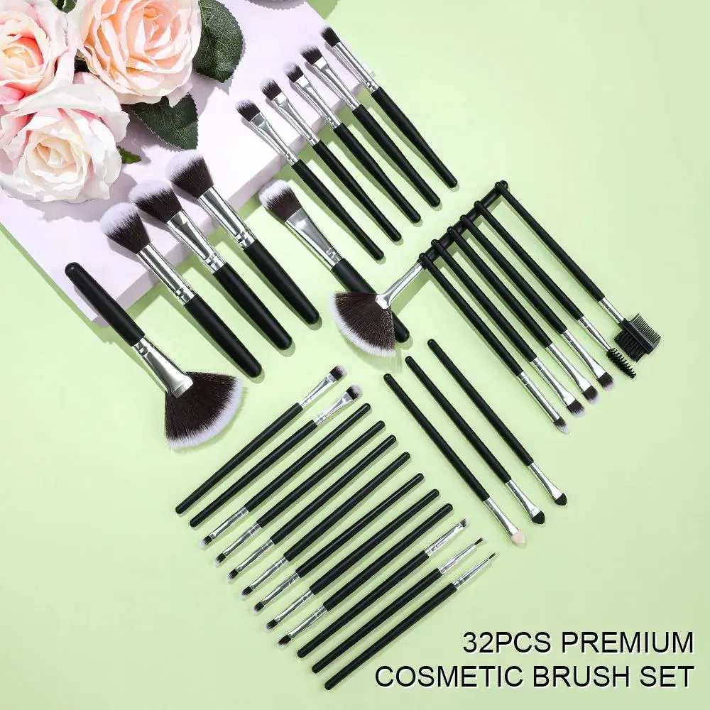 Brosses 1332pcs Brushes de maquillage Set Powder Foundation Contour Correcteur Doyeshadow Mélanges Broussins Eyeliner Fixer pour la maquilleuse