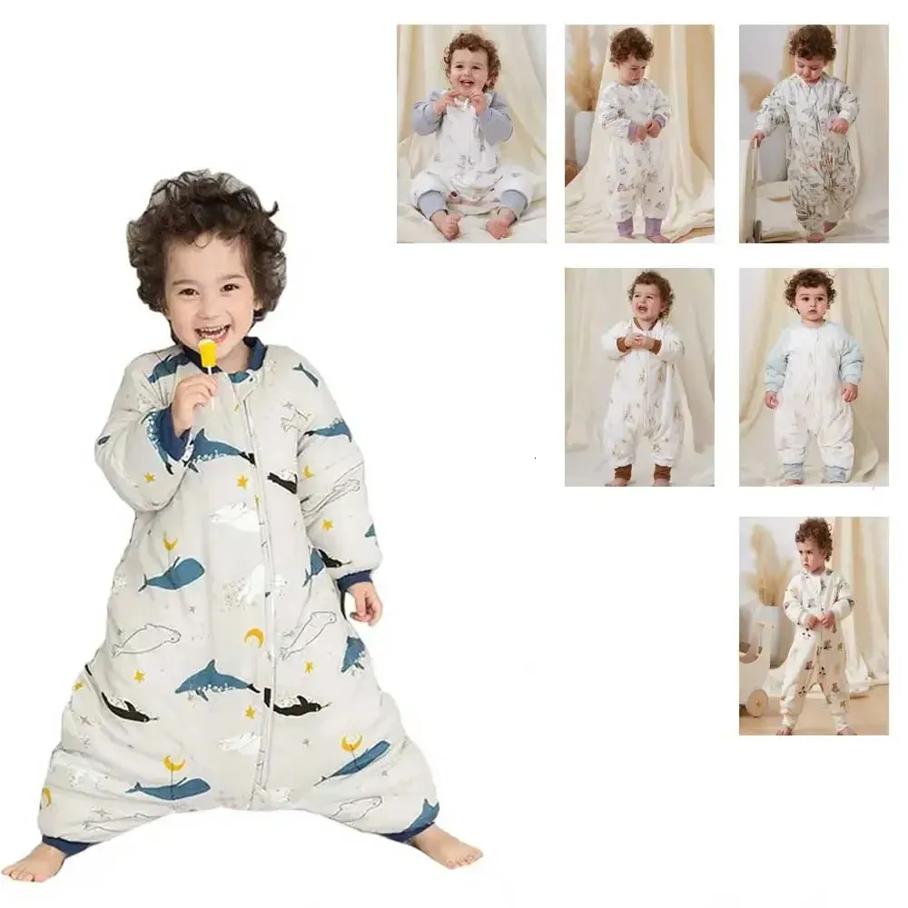 Baby Four Seasons 25-36m SleepSacks Kids Thermal Split Leg Sleeping Bag Toddler Sleep Sack for Girls Boys 240108