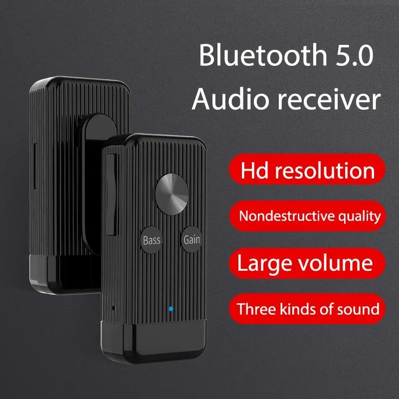 Connectores Bluetooth 5.0 Receptores Transmissor LCD Adaptador sem fio 3,5 mm Jack Aux FM Kit de carro HandsFree Call Mic for PC TV Speaker