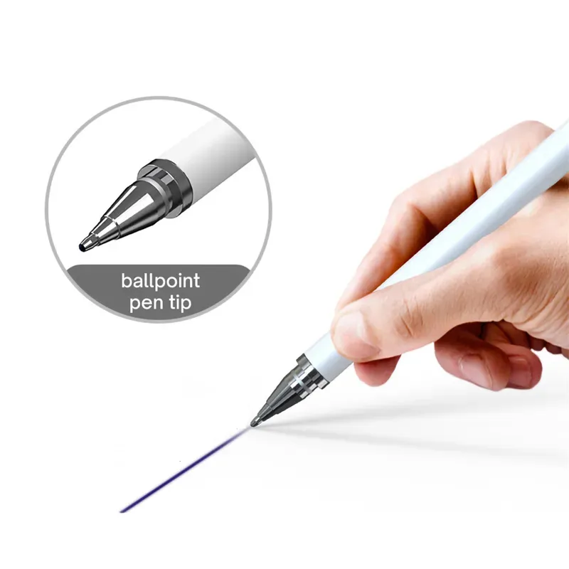 2 In 1 Stylus For Smartphone Tablet Thick Thin Drawing Capacitive Pencil Universal Android Mobile Screen Note Touch Pen