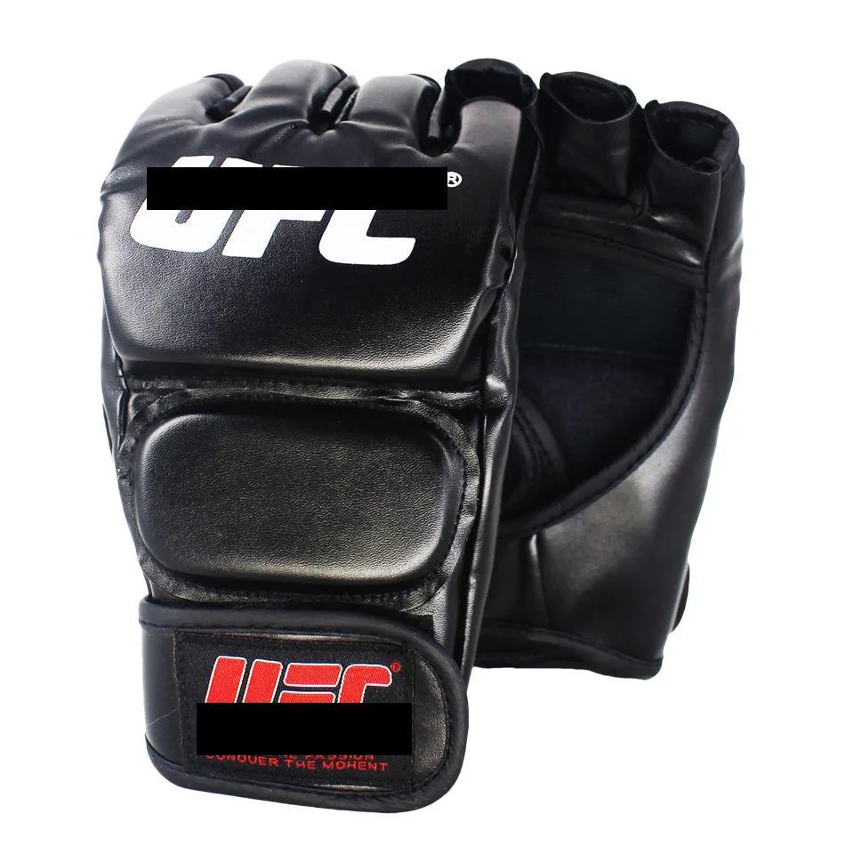 GEAR SUOTF أسود القتال MMA الملاكمة الرياضية القفازات الجلدية النمر Muay Thai Fight Box Sanda Glove Pads T191226 Drop Deliver