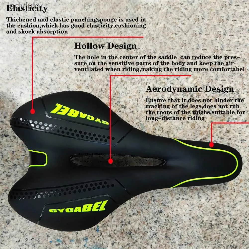 Selle per bici CYCABEL NUOVA Sella per bici MTB Sedile per bici da strada in pelle PU Cuscino da ciclismo imbottito in gel Confortevole sella per bicicletta antiurtoL240108