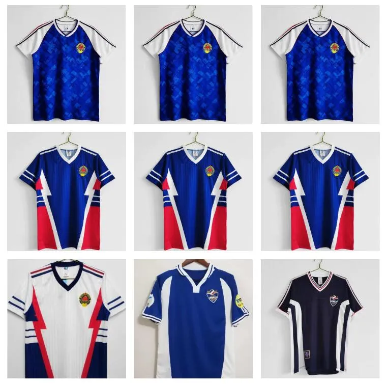 1990 1991 1998 1999 2000 Yugoslavia Retro Soccer Jersey World Cup #8 Mijatovic #19 Savicevic Vintage Classic 90 91 Football Shirts Thai Quality S-2XL