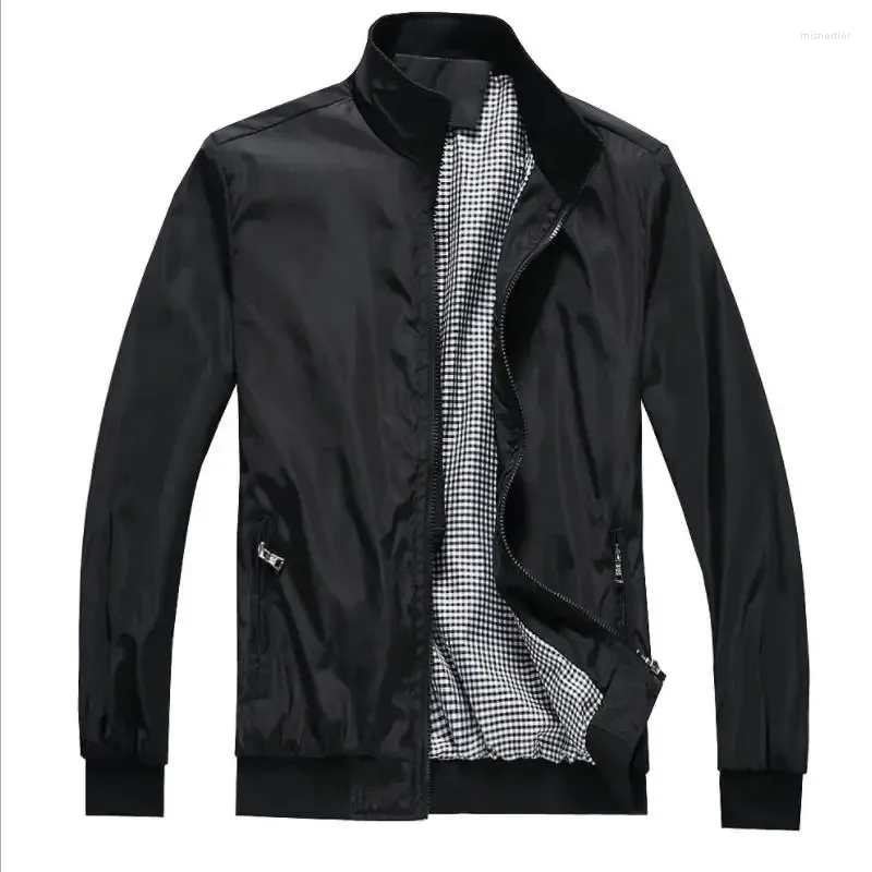 Mäns jackor Mens Bomber Jacket Autumn Fashion Men Coat Casual dragkedja ytterkläder vattentäta manliga kläder plus storlek 4xl