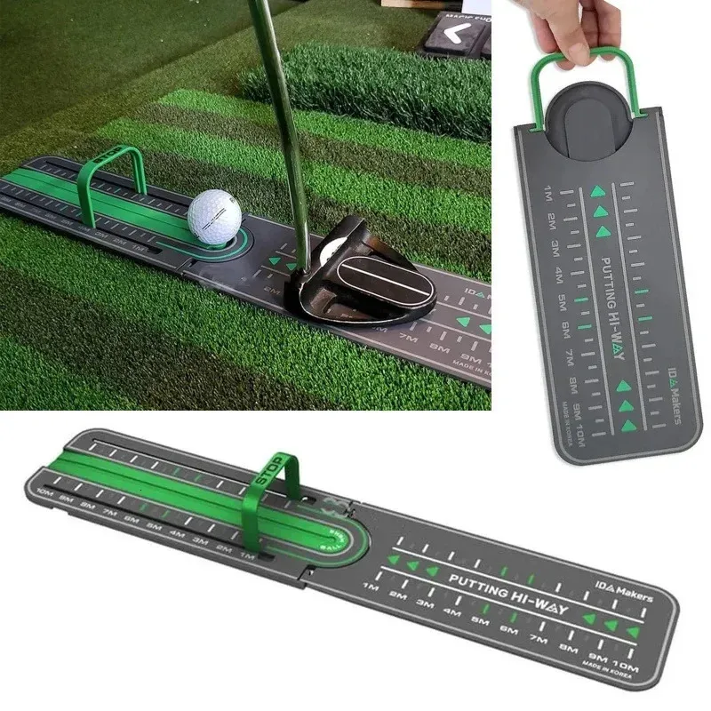 Golf Precision Distance Putting Drill Golf Putting Green Mat Mini Putting Ball Pad Mini Golf Putting Training Aids 240108