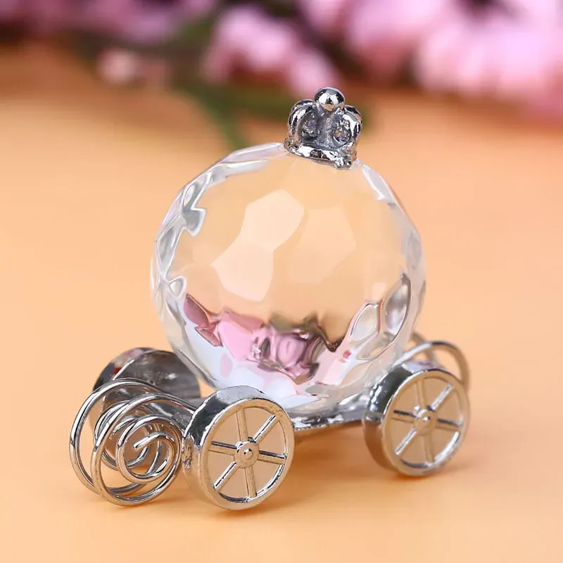 3D Crystal Pumpkin Car Figurines Crafts Wedding Favors Gift Home Decoration LZ042