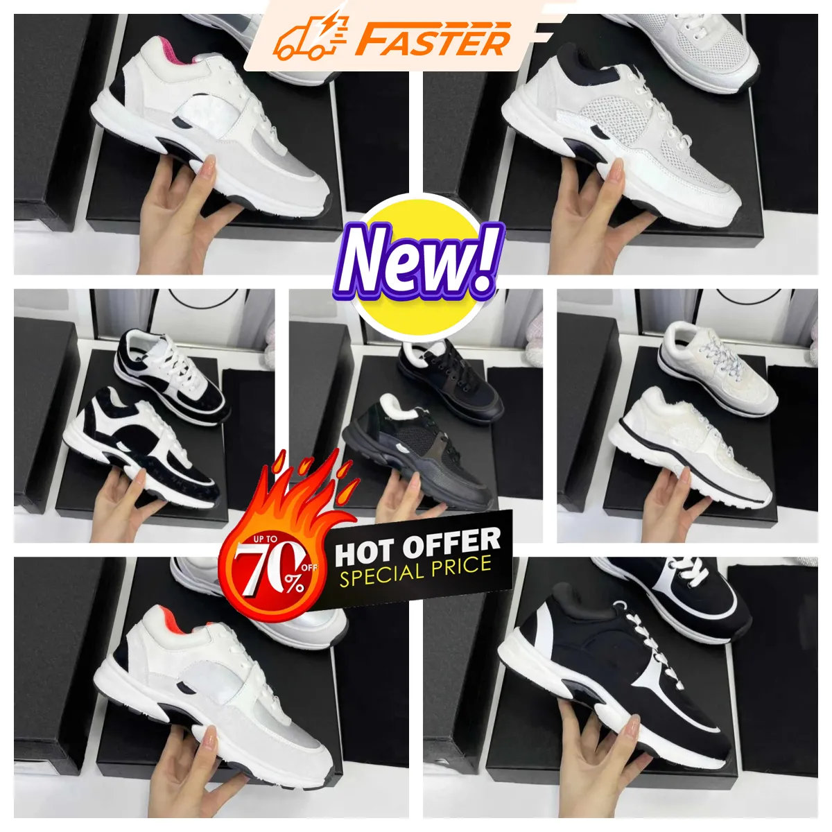 Designer Luxury Sneakers for men Running Shoes trainer Shoes top quality Platform Shoes Leather Overlays Anti slip wear-resistant Insole increase size 35-45