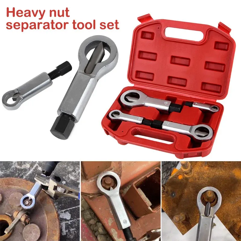 Nut Mini Extractor Heavy-Duty Nut Splitter Tool Set - Manual Remover Extractor for Damaged ...