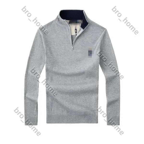 Suéter masculino designer sênior Polo Ralph 24ss Laurens suéter de lã grosso meio zíper gola alta pulôver quente slim fit jumper de malha pequeno cavalo algodão EWXR