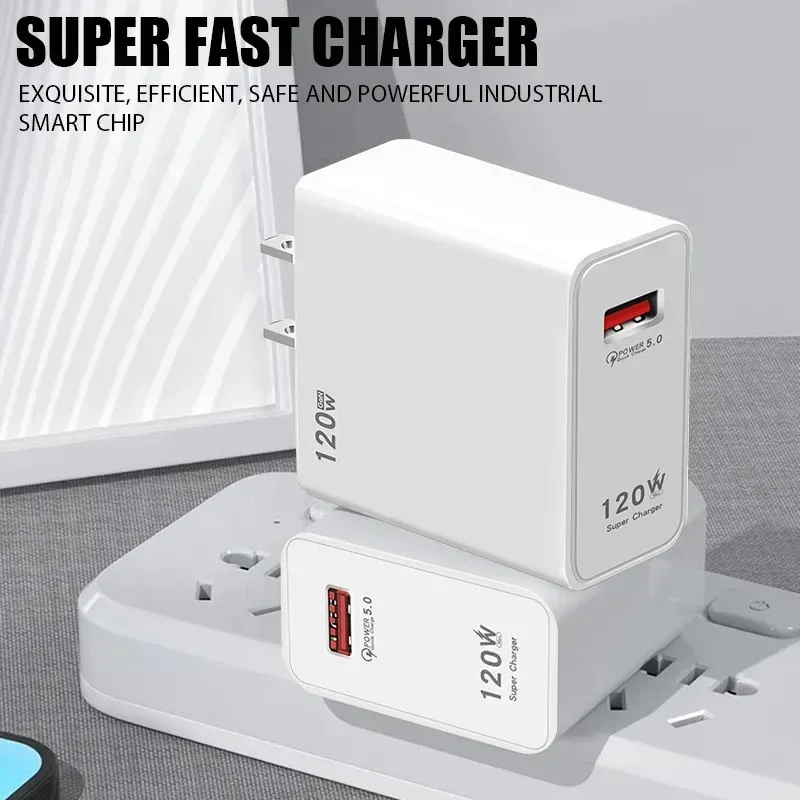 GAN 120W Super fast charge Usb  QC 3.0 Fast chargers Mobile Phone Chargers For  Samsung Xiaomi iphone ipad tablets