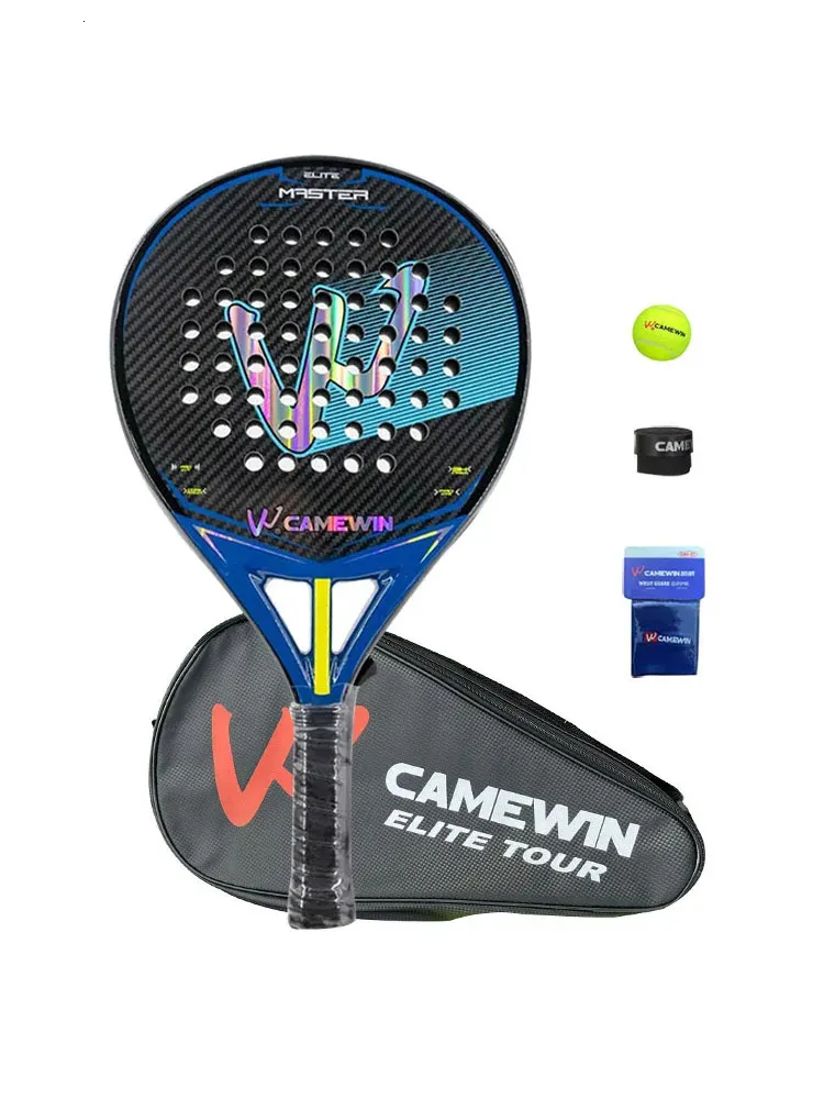 Raquette Beach Tennis 3k Fibre de carbone Raquettes Padel Sol Professionnel Raquets Formation Homme Sac à dos Kit 2023 240108