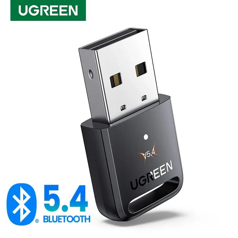 UGREEN 2 in 1 USB Bluetooth 5.4 5.3 Dongle Adapter for PC Speaker Wireless  Mouse Music