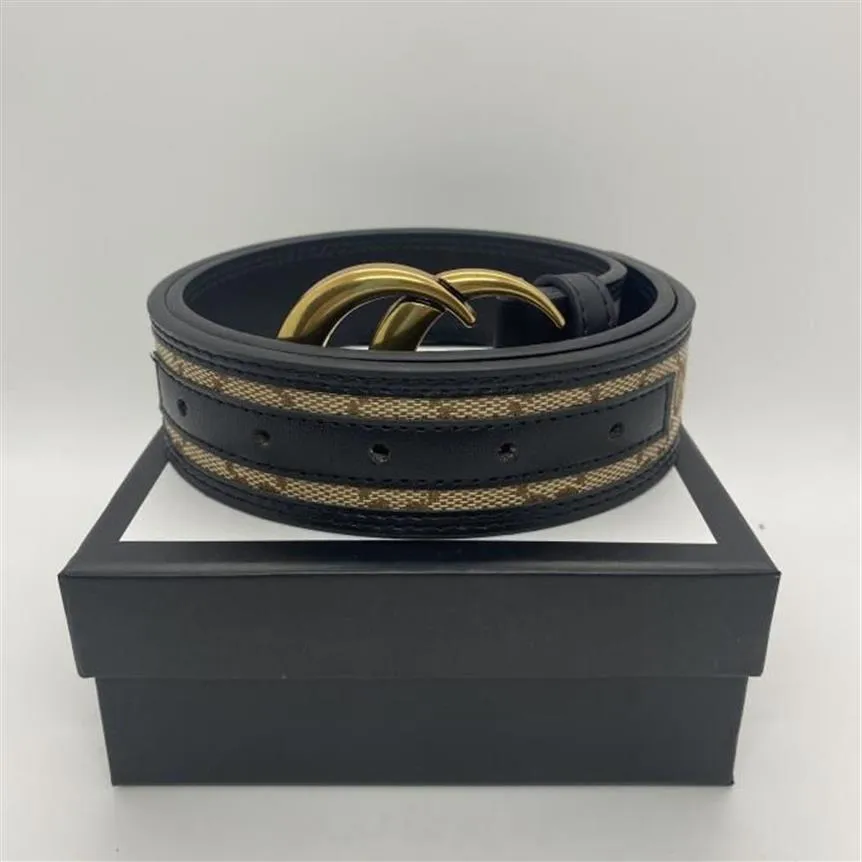 Mens Fashion Belt Luxury Men Designers Women Jeans Belts Snake Big Gold Buckle Cintura Size 90-125cm med Box 18 Color243N
