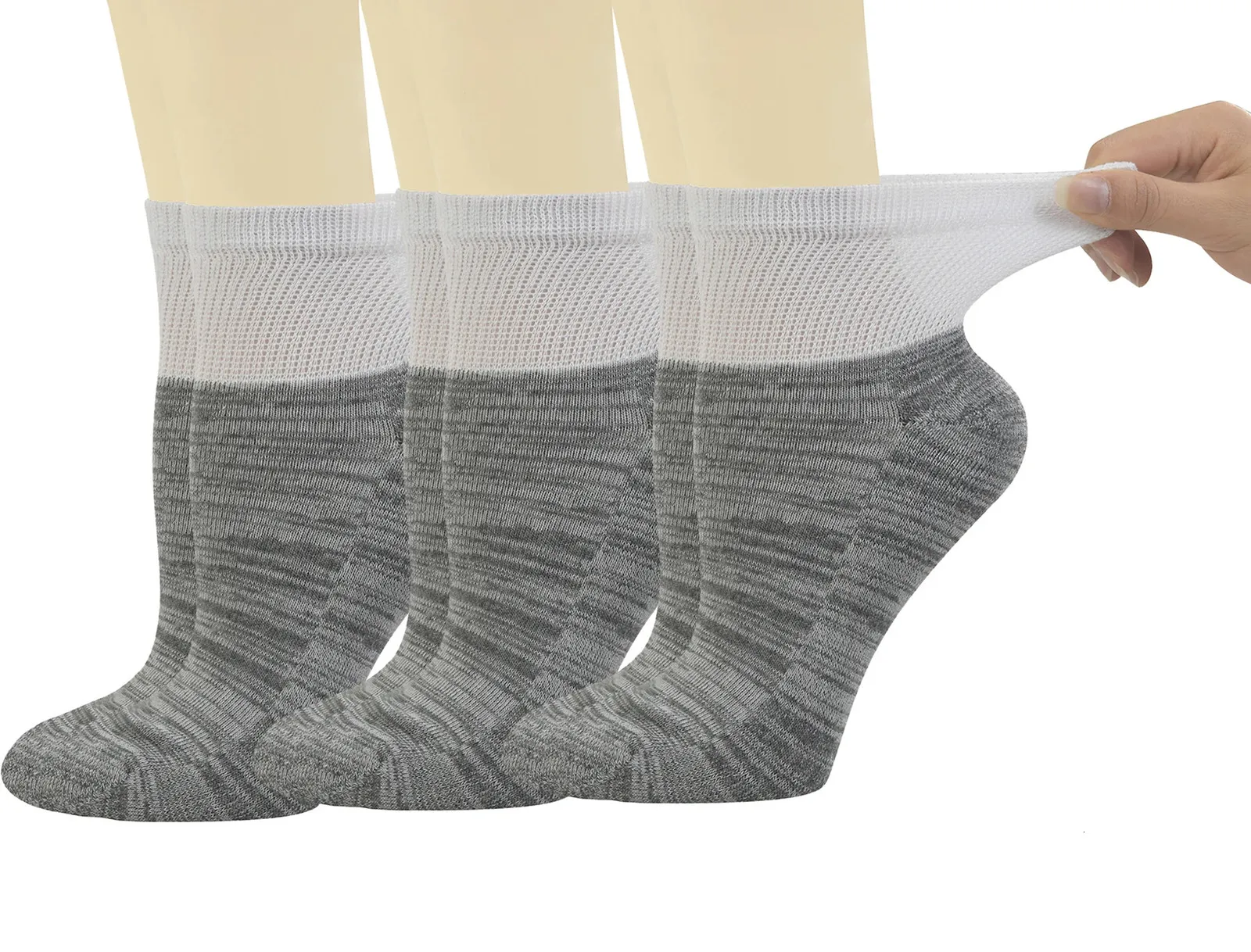 Women's 6 Pairs Bamboo Diabetic Ankle Socks with Non-Binding Top And Cushion SoleL SizeSocks Size 9-11 240108