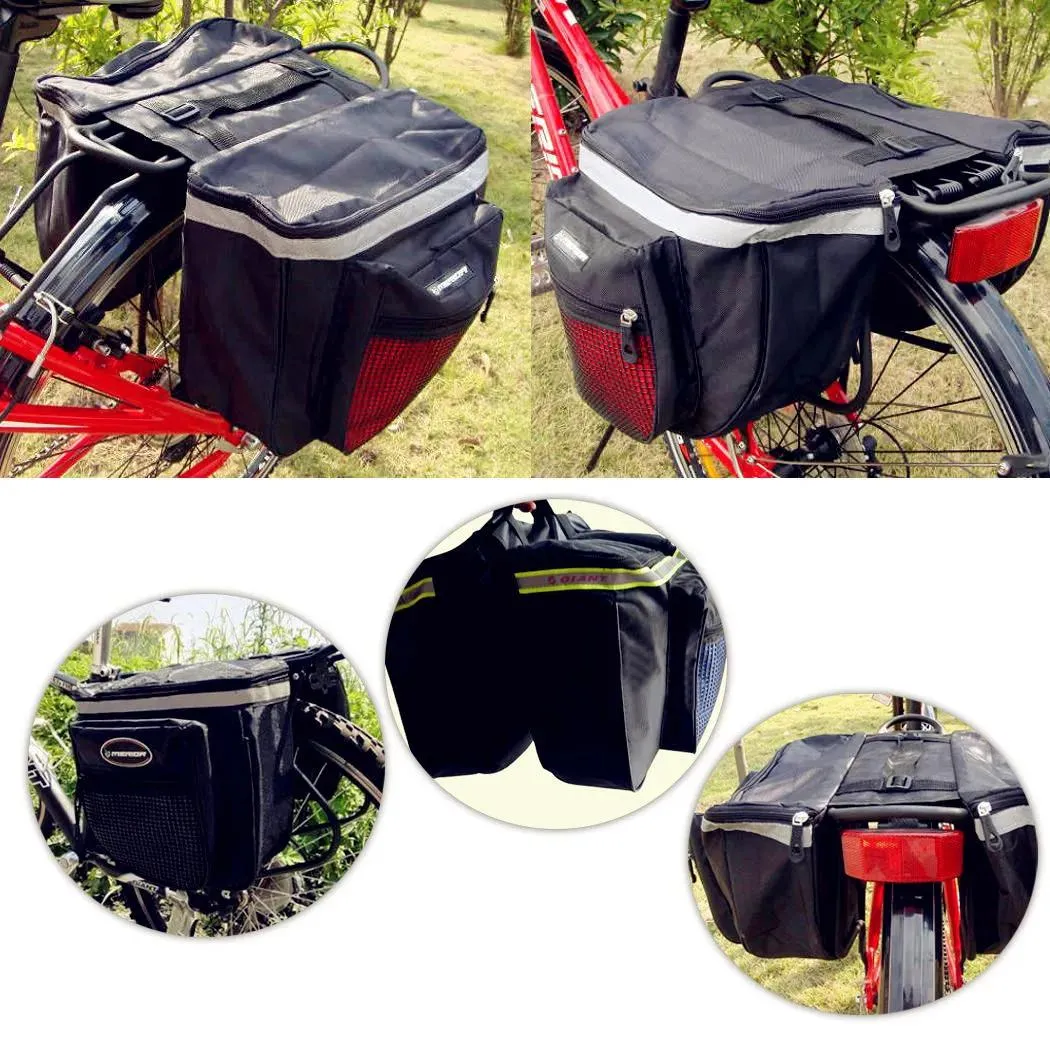 Sacos azul vermelho preto 2016 venda quente da fábrica diretamente ciclismo bicicleta rack de volta assento traseiro cauda transportadora tronco duplo pannier sacos/traseiro