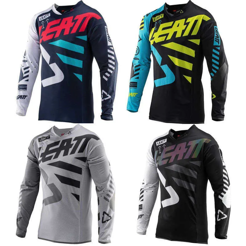 Men's T-shirts New T-speed Subdues Mountain Bike Riding Suit Long Sleeve Summer Cross Country Motorcycle Racing Suit Quick Dry