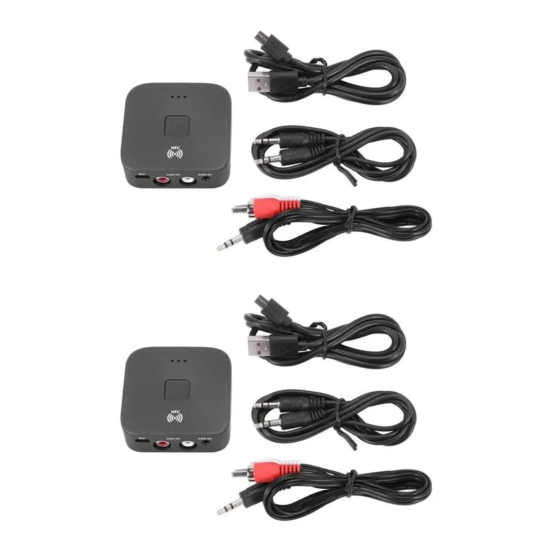 Connectors 2X Bluetooth 5.0 Receiver APTX LL 3.5Mm AUX RCA Jack Wireless Adapter Auto On/OFF With Mic Bluetooth 5.0 4.2 Car Audio