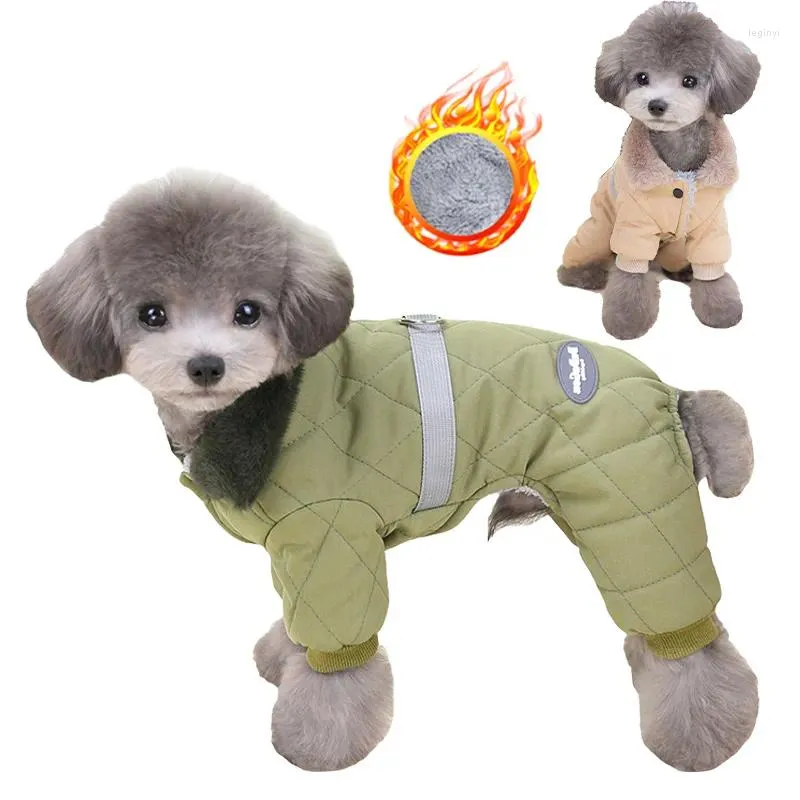 Hundebekleidung Winter-Overall-Kleidung, Chihuahua-Overall, superwarme Haustier-Baumwolljacke für kleine Hunde, Welpen-Overalls, Yorkie-Pudel-Mantel