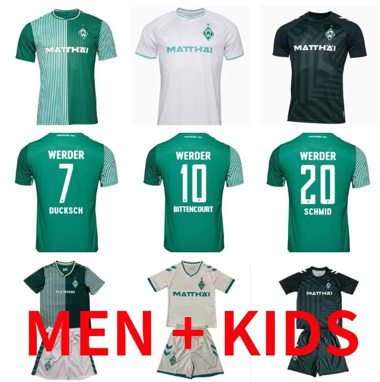 2023 2024 Werder Bremen SPEZIELLES FUSSBALLJERSEY Marvin Ducksch Leonardo Bittencourt SCHWARZ GRÜN 23 24 FRIEDL PIEPER FUSSBALL-TRIKOT-TOP-THAILAND-QUALITÄT Männer Kinder