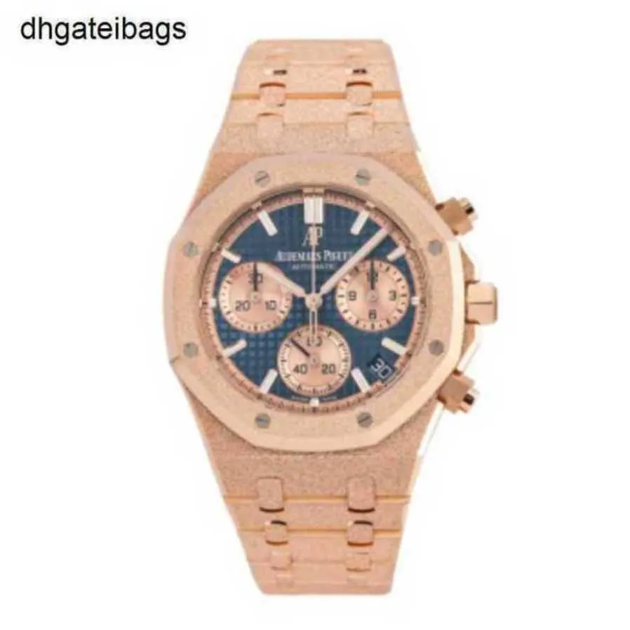 Ap Luxury Audemar Pigue Orologio automatico Epic Royal Oak Series Frost Gold Craft 18k Rose Mechanical Mens Ln4197g Polso Rim 195mm Vj48