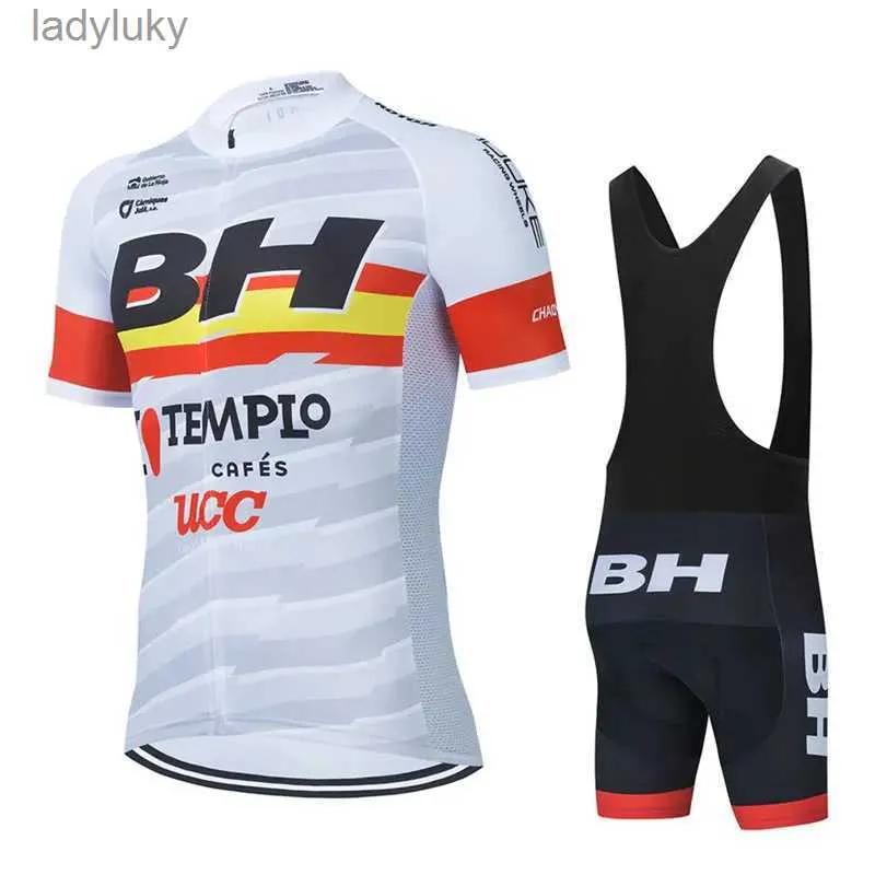 Conjuntos de camisa de ciclismo 2021 Equipe BH Roupas de ciclismo Homens Conjunto de ciclismo Roupas de bicicleta Respirável Anti-UV Desgaste de bicicleta/Manga curta Conjuntos de camisa de ciclismoL240108