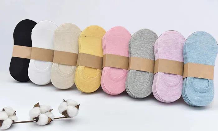 8 paires/lot haute qualité couleur Pure bouche peu profonde bateau coton chaussettes dame mode polyvalent femme chaussettes 240108