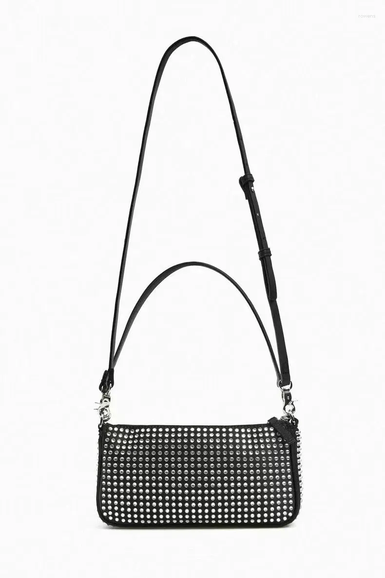 Evening Bags 2024 Spring Summer Black Rivet Hobo Tote Handbag Luxury Bag Bolsas For Women