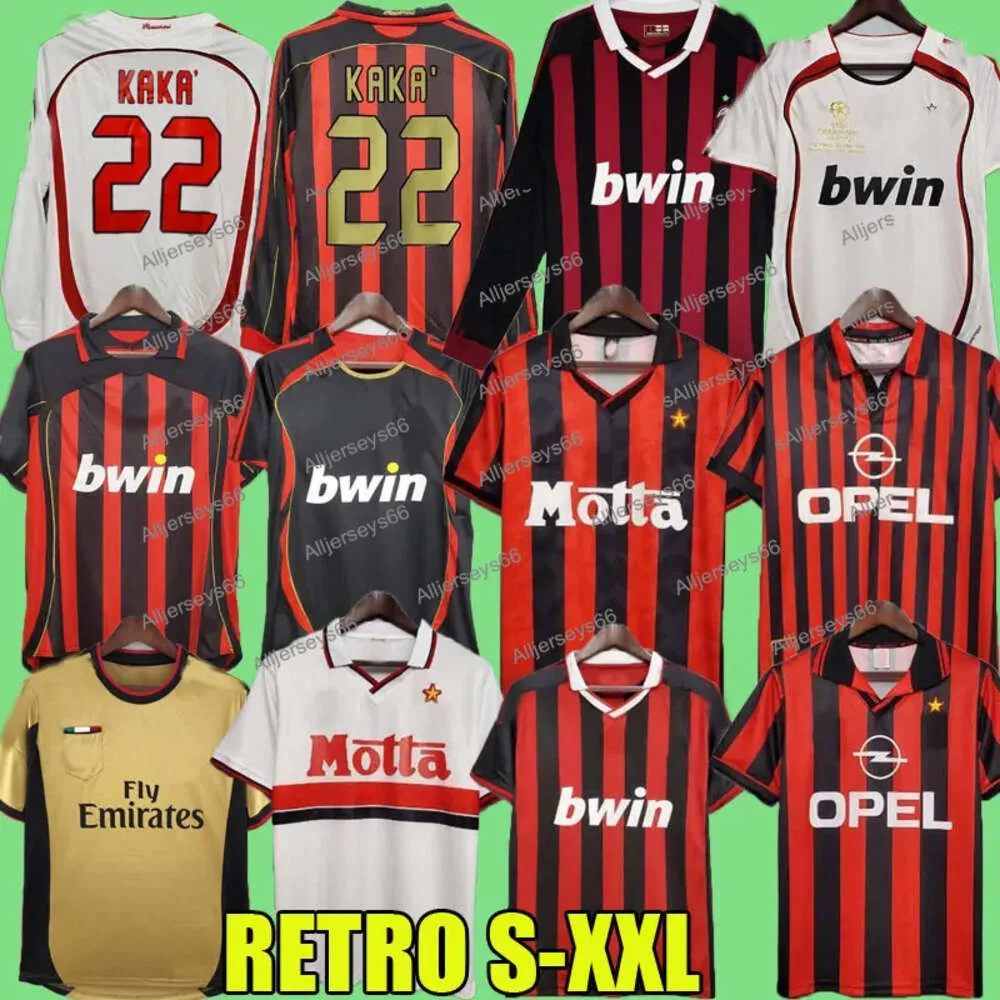 Retro Soccer Jerseys Kaka Baggio Maldini van Basten Pirlo Inzaghi Gullit Shevchenko Vintage Shirt Classic Kit 93 94 95 _Jersey