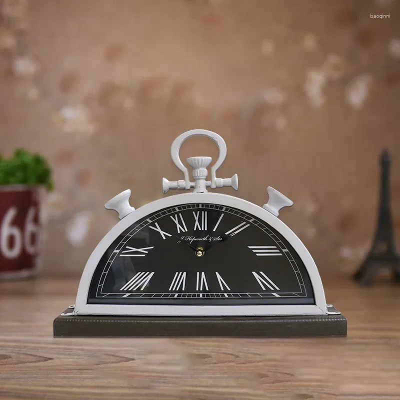 Table Clocks Creative Desktop Clock Silent Scanning Second Ornament Home Office Decoration Quartz