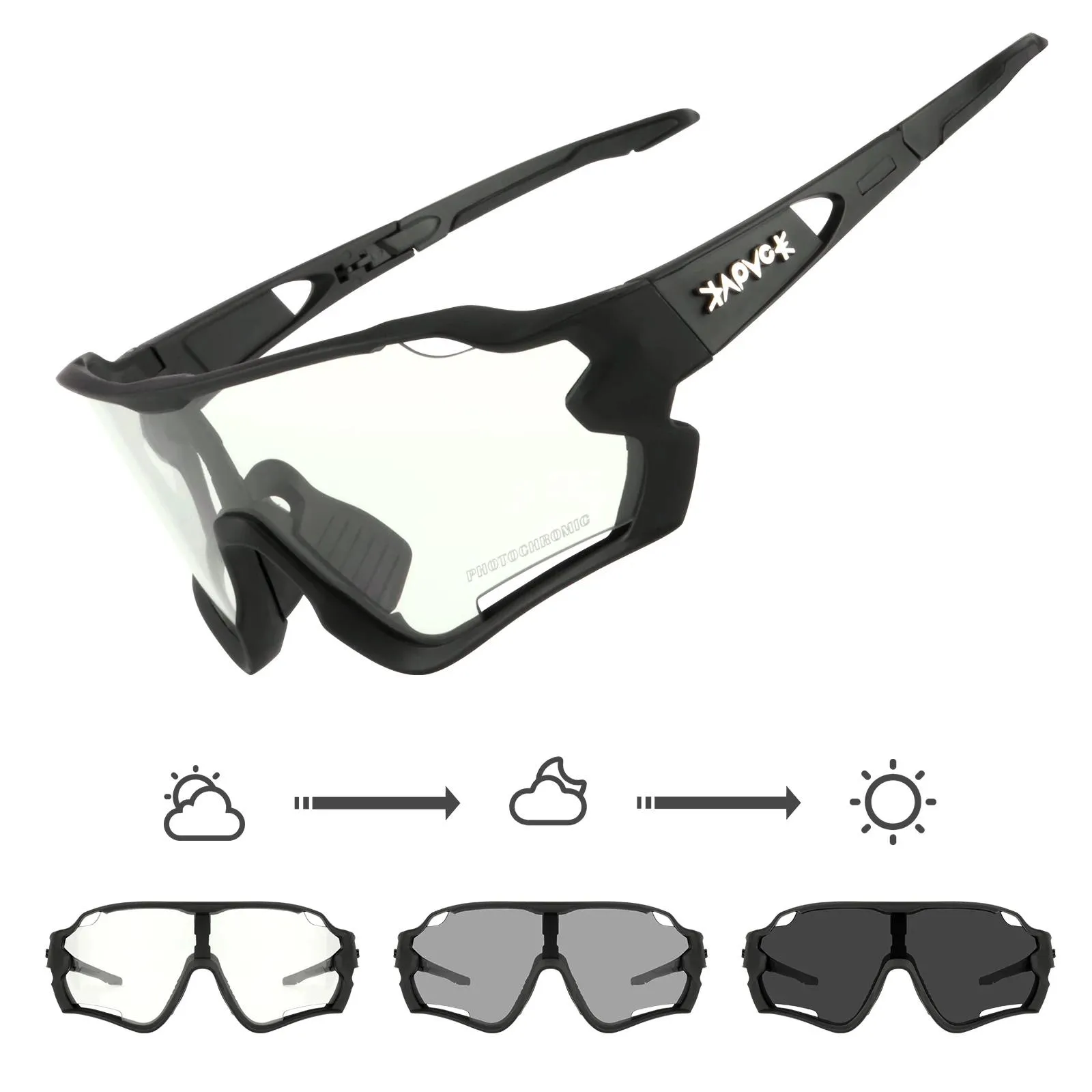 Sunglasses Kapvoe Photochromic Cycling Glasses For Men Sunglasses