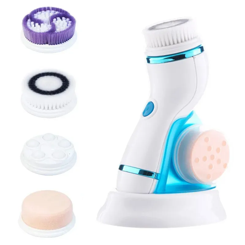 4 I 1 Electric Cleanser Skin Pore Cleaner Face Massager Cleaning Machine Rengöring Beauty Brush Tool 240108