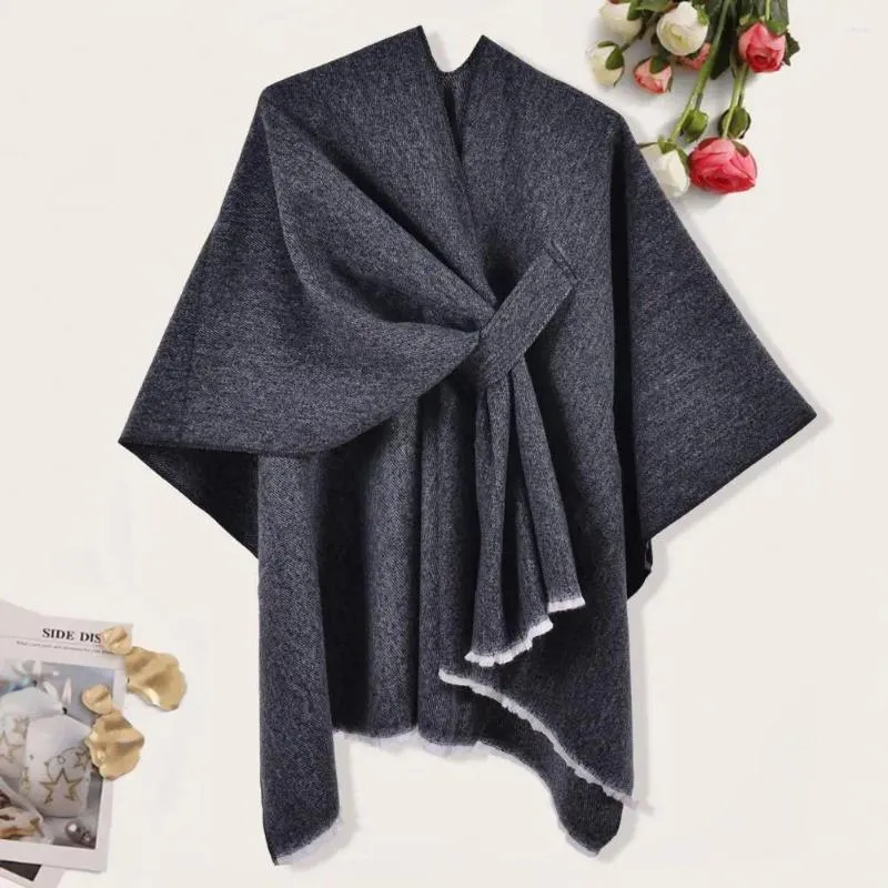 Bandanas Fashion Floral Ponchos Für Frauen Winter Warme Dicke Übergroßen Schals Und Wraps Kaschmir Pashmina Weibliche Bufanda Mujer 2024 Luxus