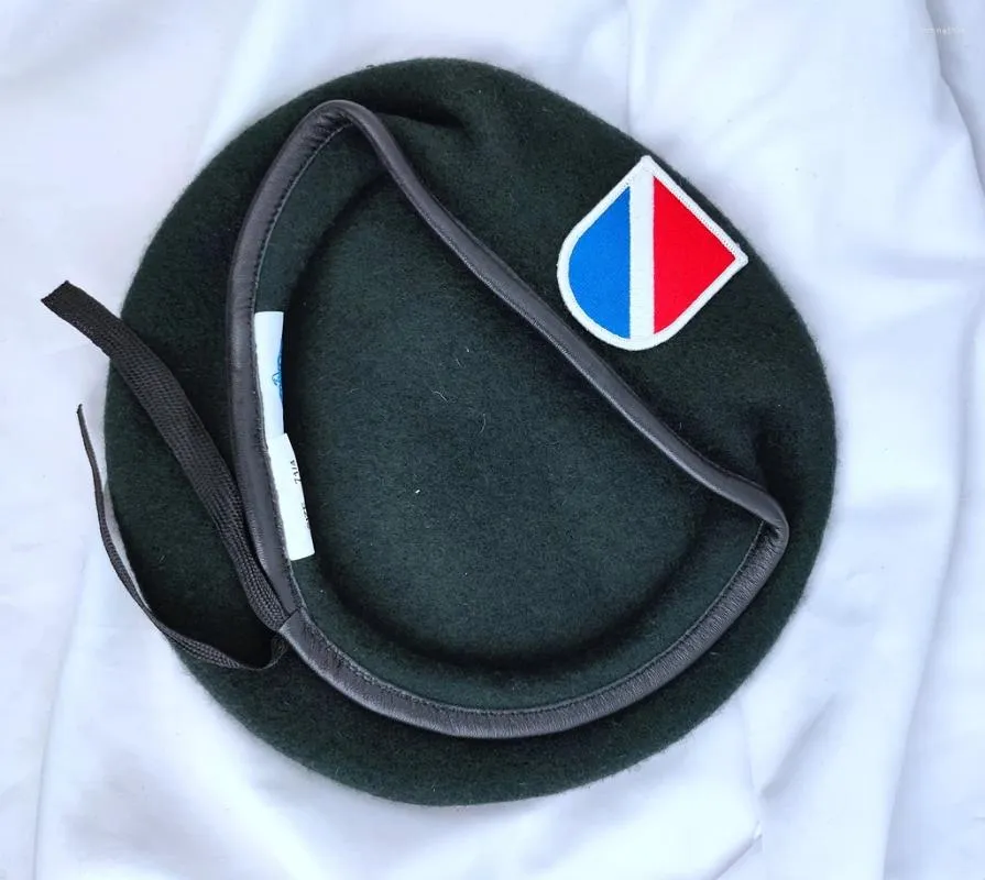 Berets Verenigde Staten US Army 7e Special Forces Group Wool Blackish Green Beret Military Hat ReNactment