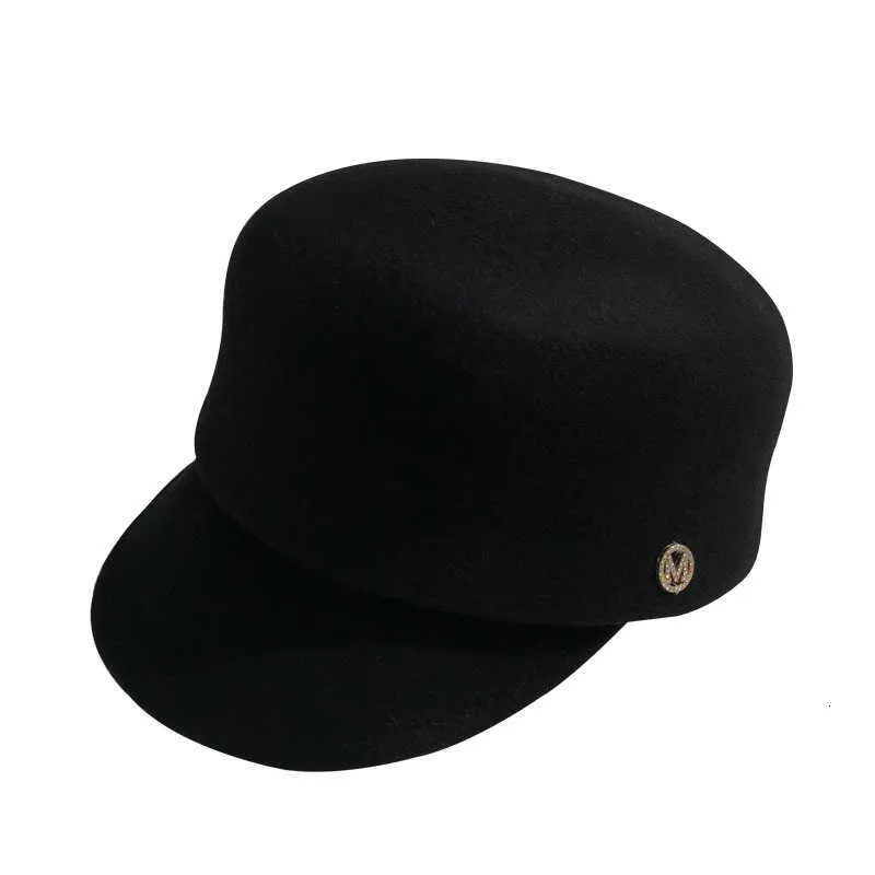 Designer Ball Caps Woolen Octagonal Hat For Women in Autumn and Winter, Korean Small Fro.